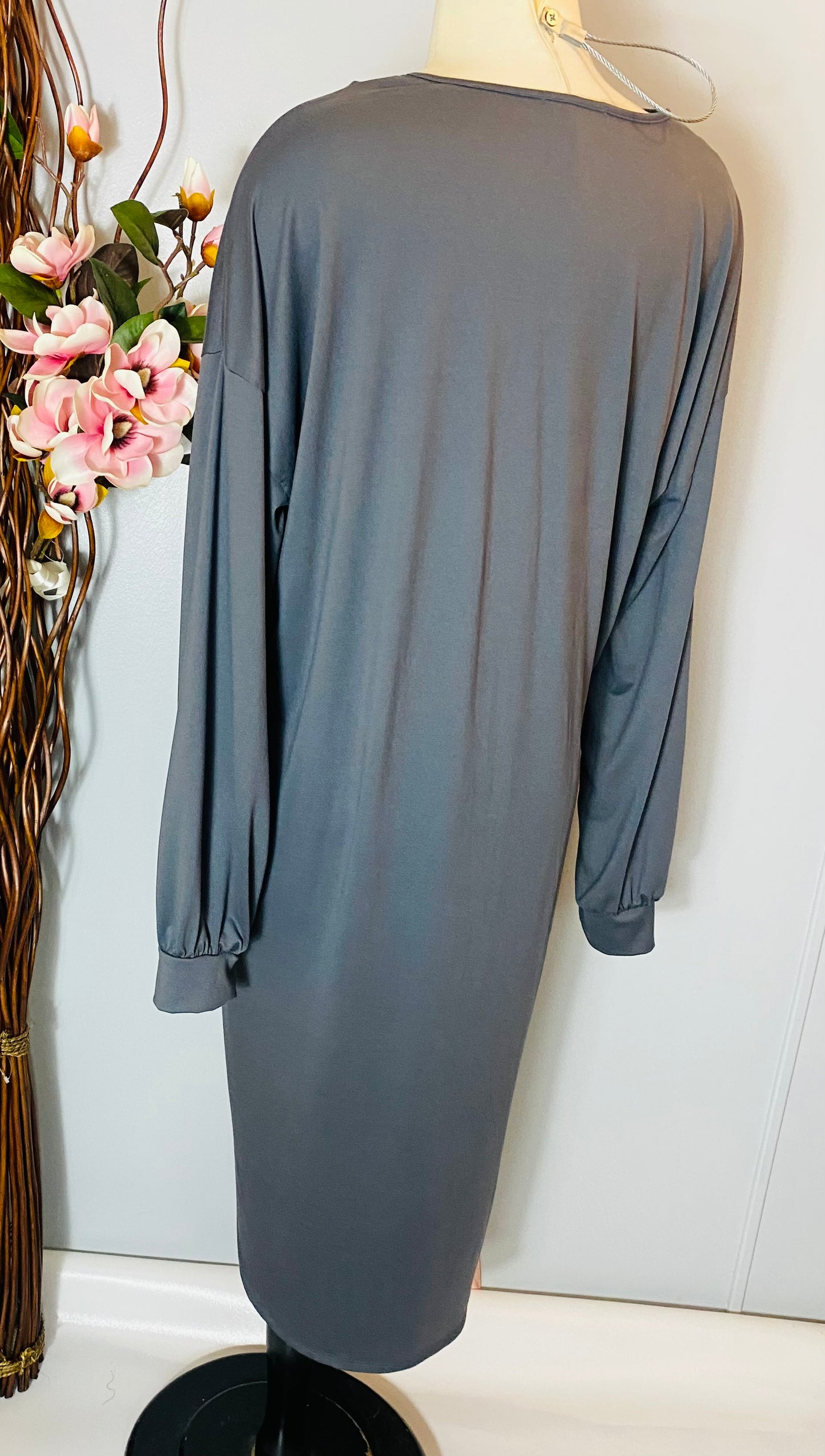 Dark Grey Midi Dress