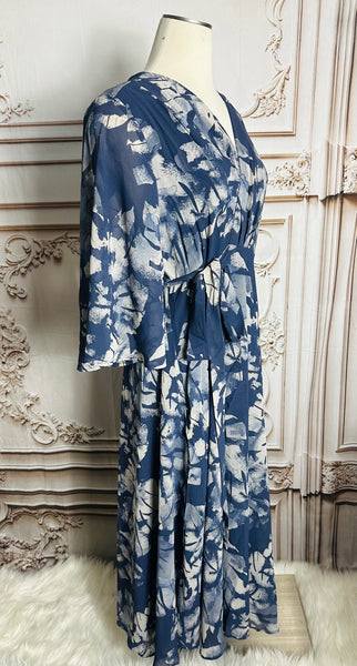 Ivy Navy Blue Floral Summer Dress – Unique modest clothing