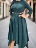 Hunter Green High low Maxi Dress