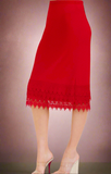 Red Crochet Bottom Skirt