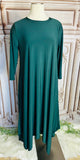 Hunter Green High low Maxi Dress