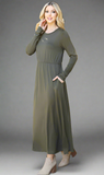 Bren Dark Olive Maxi Dress