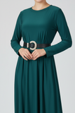 Hunter Green High low Maxi Dress