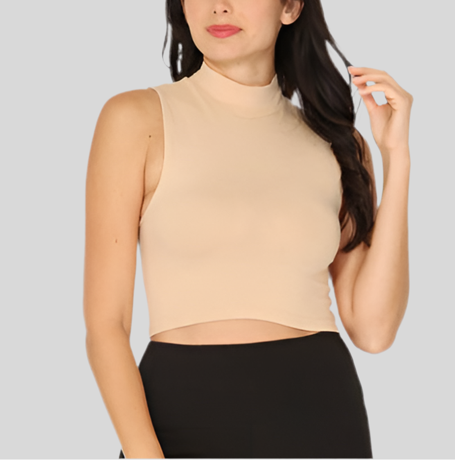 Beige Crop Top