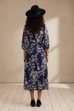 Ivy Navy Blue Floral Summer Dress