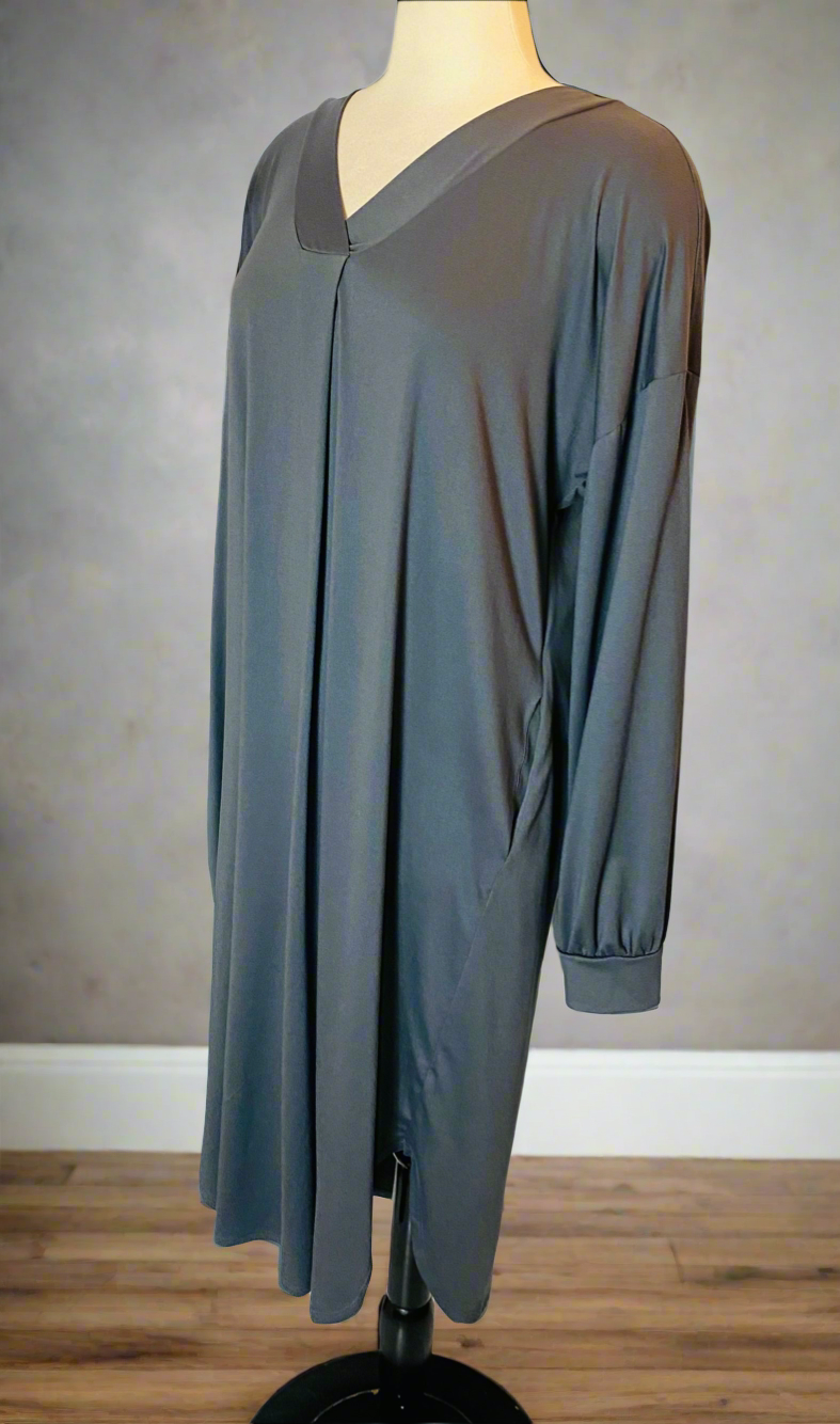 Dark Grey Midi Dress
