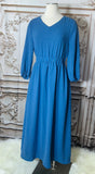 Adela Blue maxi dress