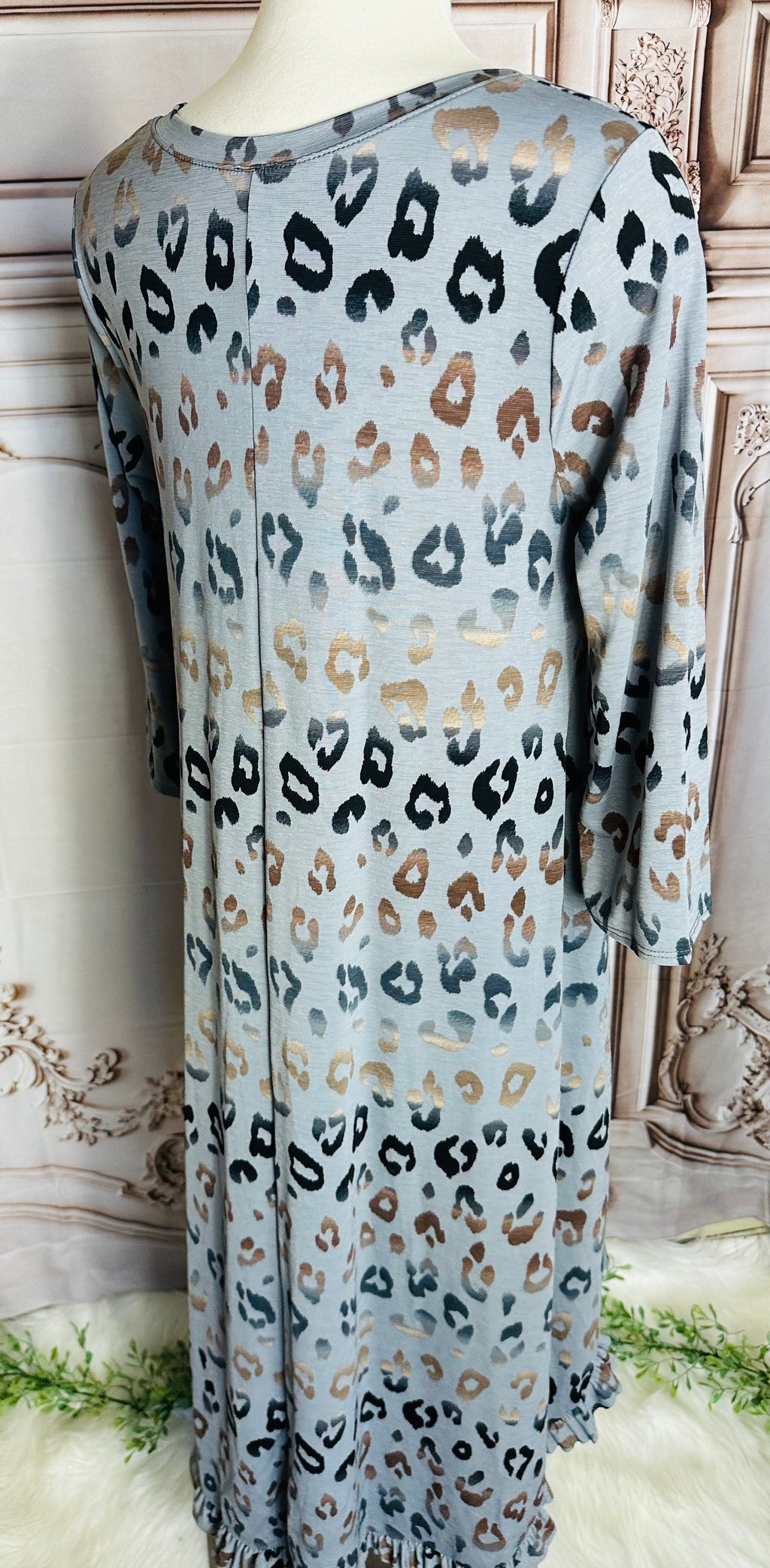 Charcoal Leopard Dress