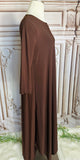 Brown High Low Maxi Dress