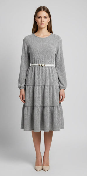 Heather Grey Tiered Dress Heather Grey Tiered Dress