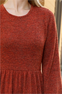 Rust Tiered Dress