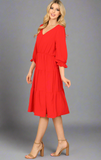 Belinda Red Tiered Dress