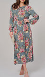 Sage Floral Maxi Dress