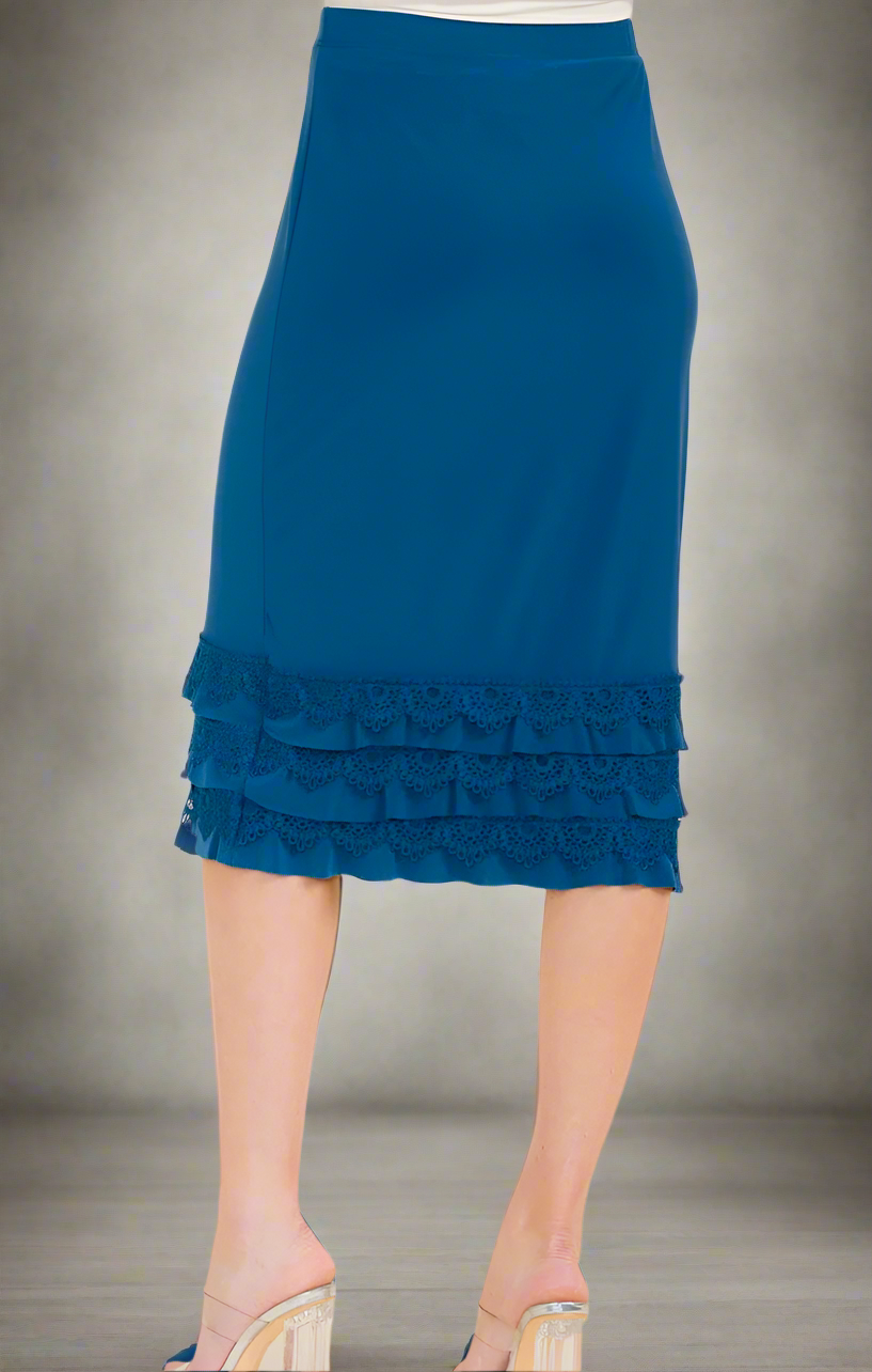 Teal Crochet Bottom Skirt