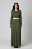 Bren Dark Olive Maxi Dress