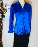 Addison Royal Blue Silk Top