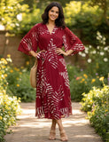 Stella Burgundy Wrap Dress
