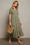 Olive Tiered Dress