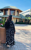 Evelyn Black Polka Dots Plus Dress