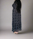 Black floral maxi dress