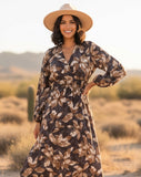 Ember Charcoal Floral Summer Dress