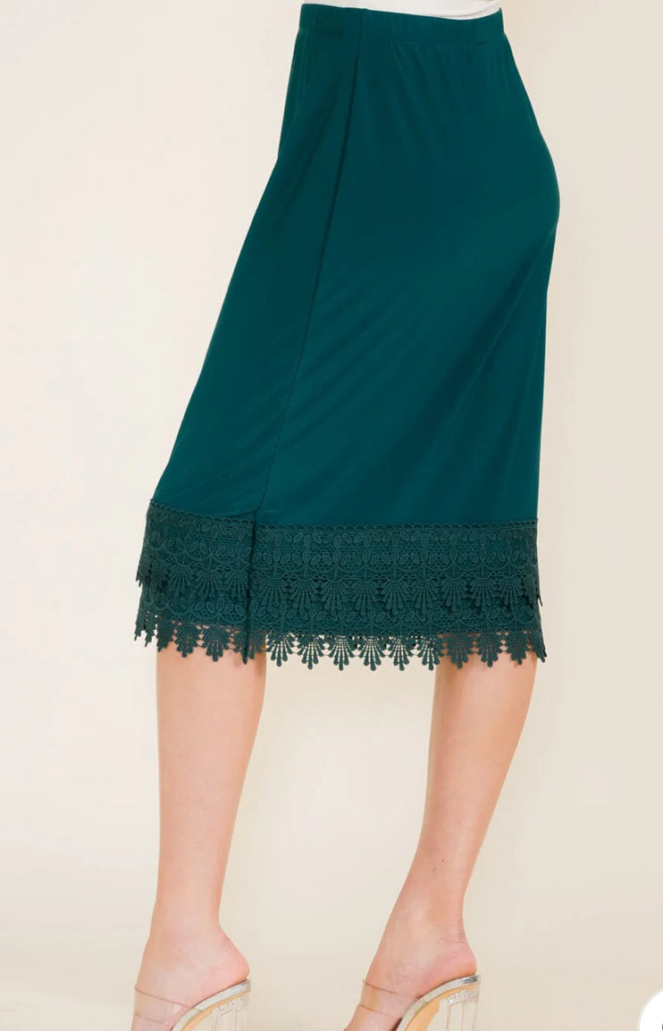 Green Crochet Bottom Skirt