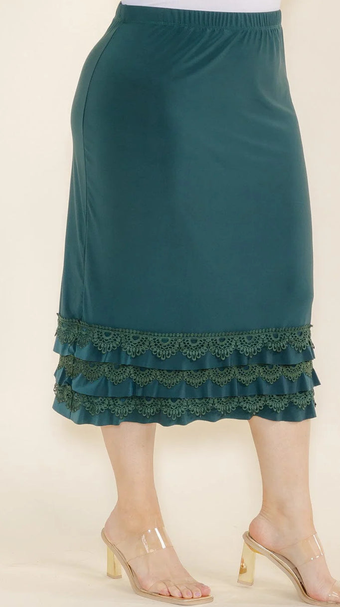 Hunter Green Layered Skirt