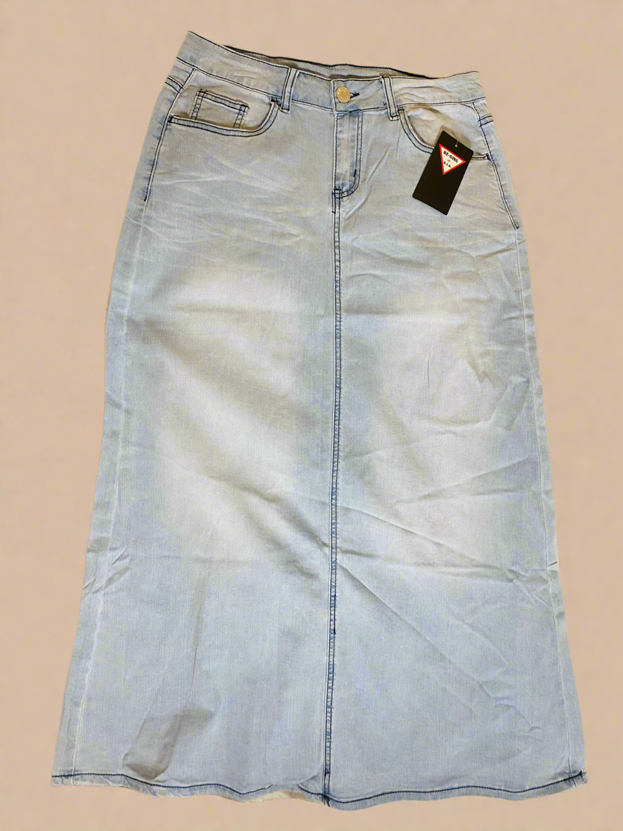 Light Blue Maxi Denim Skirt