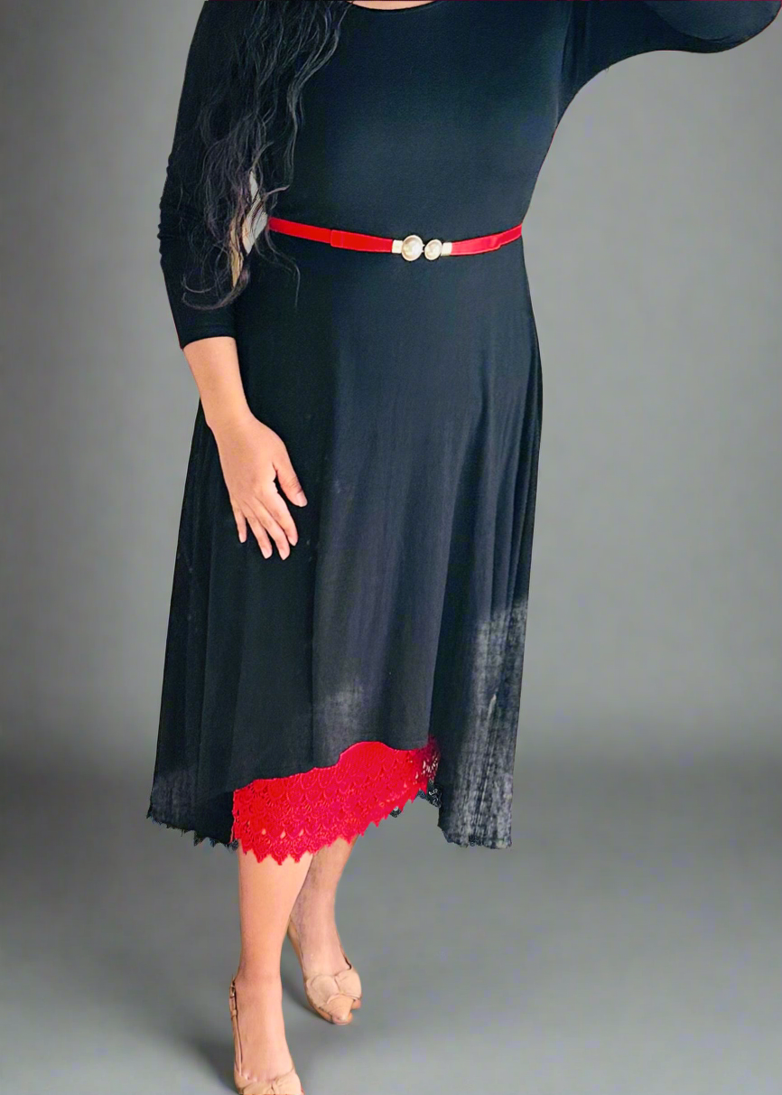 Red Crochet Bottom Skirt