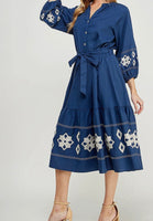 Sarahi Embroidery Denim Dress