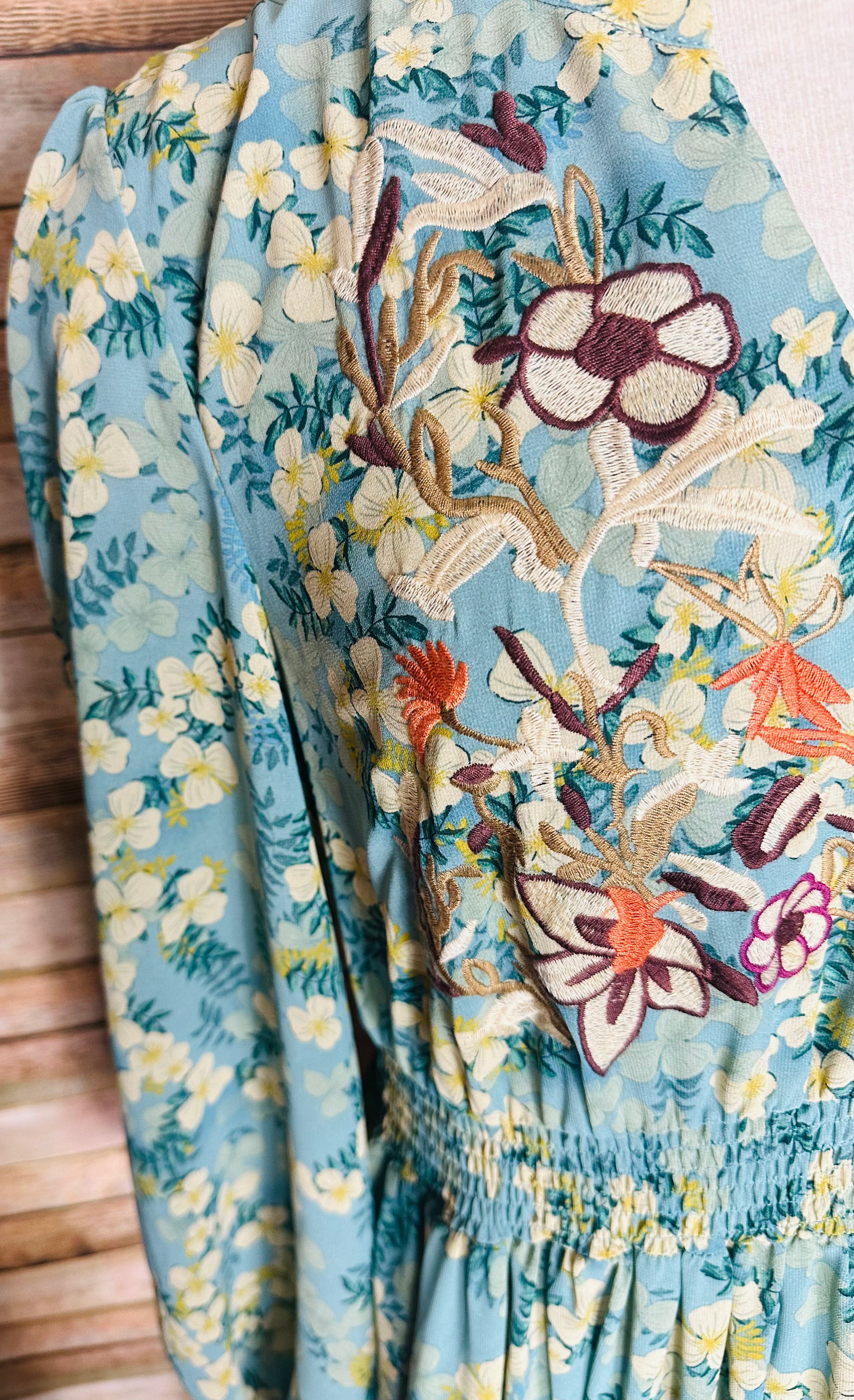 Janet Embroidery Maxi Dress