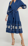 Sarahi Embroidery Denim Dress