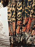 Resale Brands Mixed-Print Tiered Maxi Dress - Black Multi