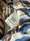 Resale Brands Skies Are Blue Pleated Maxi Skirt in Blue and Brown Floral Print