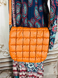 Resale Brands Quilted Crossbody Bag in Cognac Brown