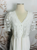 Resale Brands Alice Blue White Lace Midi Dress with Tiered Skirt