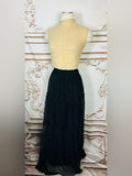 Resale Brands Blu Pepper Black Tiered Maxi Skirt with Ruffle Trim