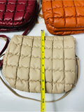 Resale Brands Quilted Crossbody Bag in Cognac Brown