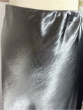 Resale Brands Lucy Paris Silver Satin Midi Skirt
