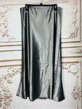 Resale Brands Lucy Paris Silver Satin Midi Skirt