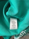 Resale Brands Embroidered Teal Square-Neck Peasant Blouse