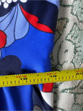 Resale Brands Jude Connally Royal Blue Floral Wrap-Style Midi Dress