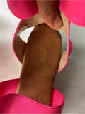 Dream Pairs Bright Pink Cork Platform Wedge Sandals