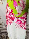 Resale Brands Alex Marie Lime Green Maxi Dress with Pink Straps