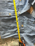 Resale Brands Blu Pepper Light Blue Button-Front Midi Dress with Tan Belt