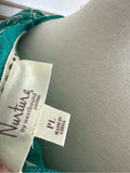 Resale Brands Embroidered Teal Square-Neck Peasant Blouse