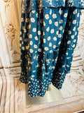 Teal Floral Tiered Maxi Resale with Tie Straps and Belt