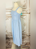 Resale Brands Sleeveless Square-Neck Midi Dress in Light Blue