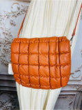 Resale Brands Quilted Crossbody Bag in Cognac Brown
