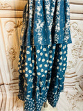 Teal Floral Tiered Maxi Resale with Tie Straps and Belt